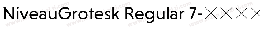 NiveauGrotesk Regular 7字体转换